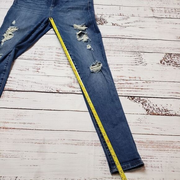 Abercrombie & Fitch Simone High Rise Super Skinny Distressing distressed Size 29 - Picture 6 of 10